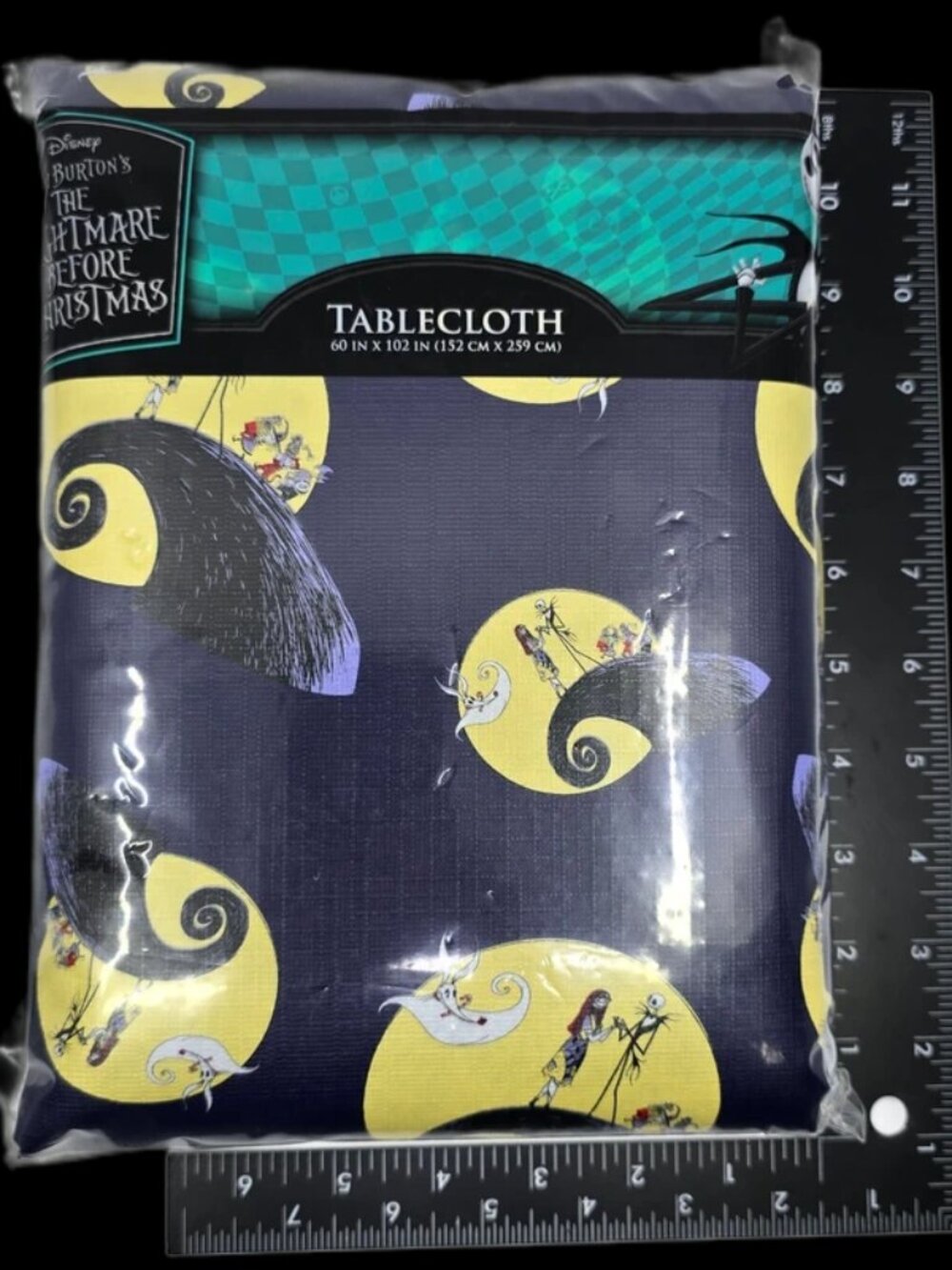 Nightmare Before Christmas Purple & Yellow Tablecloth Rectangle 60" x 102"x NEW